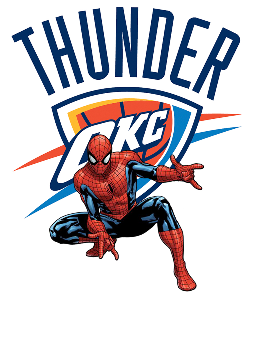 Oklahoma City Thunder Spider Man Logo vinyl decal